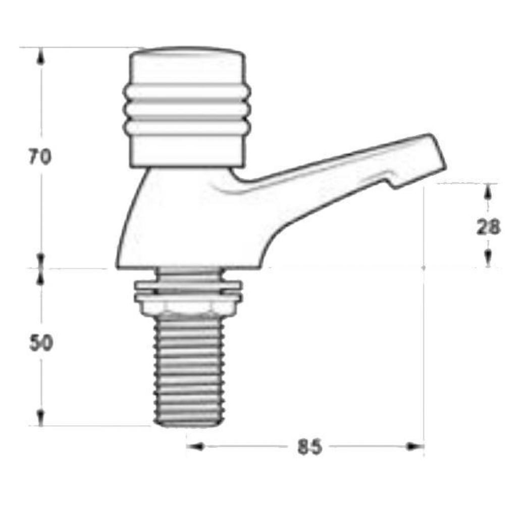 Roca DanubeN Bath Pillars Taps (Pair)
