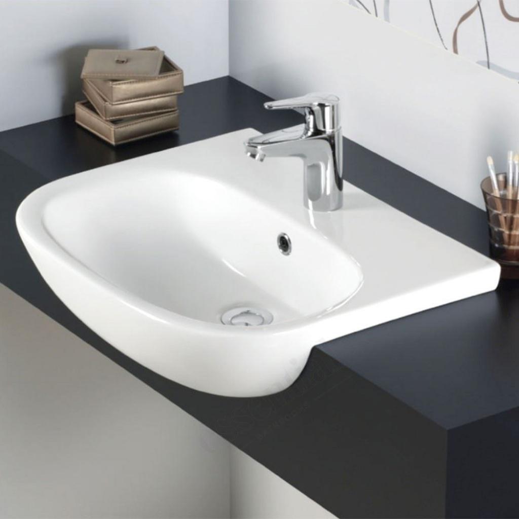 Lily 520mm Semi Recessed 1TH Basin