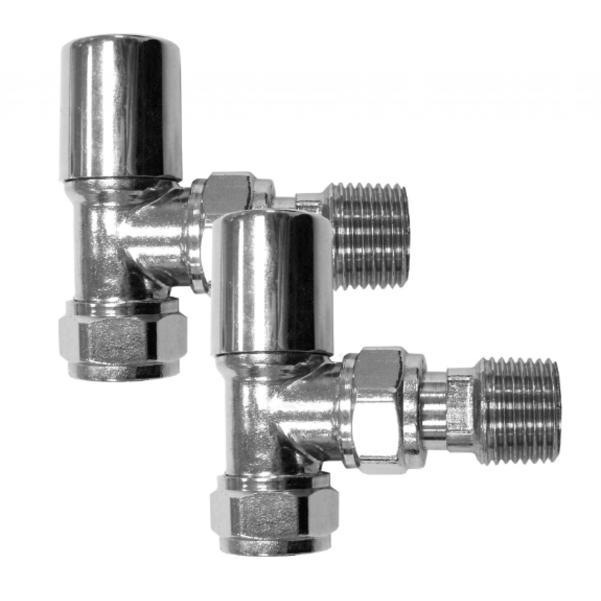 Chrome 15mm Angled Radiator Valves