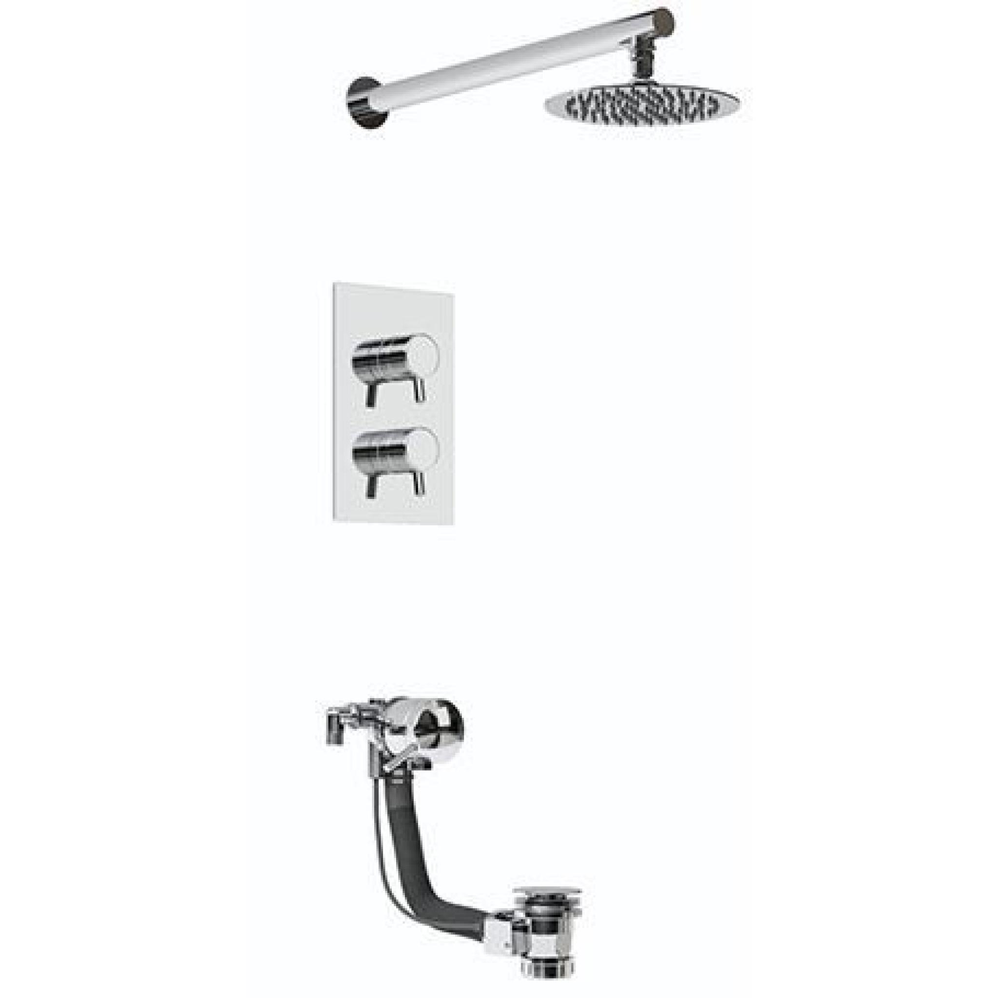 Bristan Prism Recessed Dual Control Bath And Shower Pack With Integral