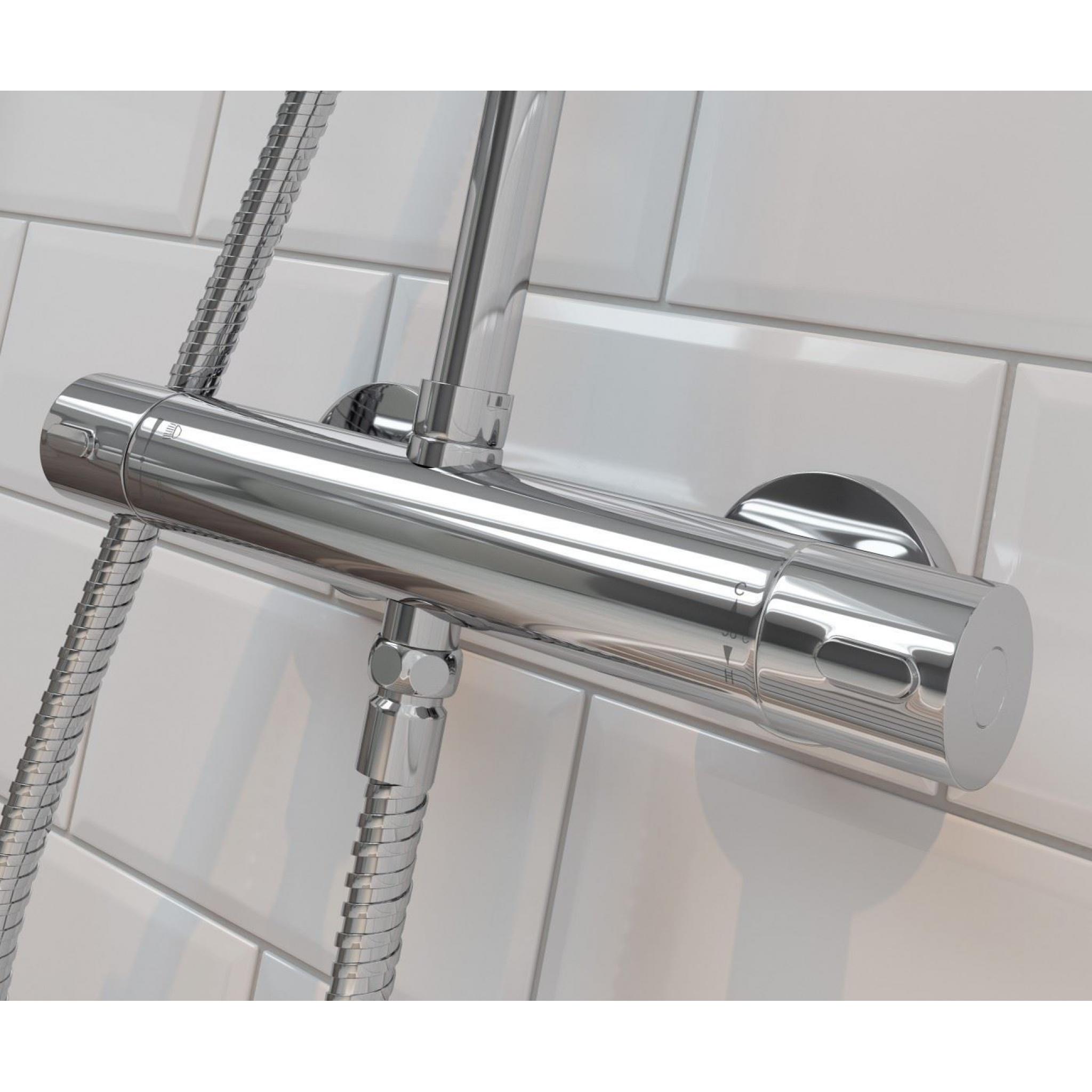 Bristan Carre Thermostatic Exposed Bar Shower With Rigid And Integral