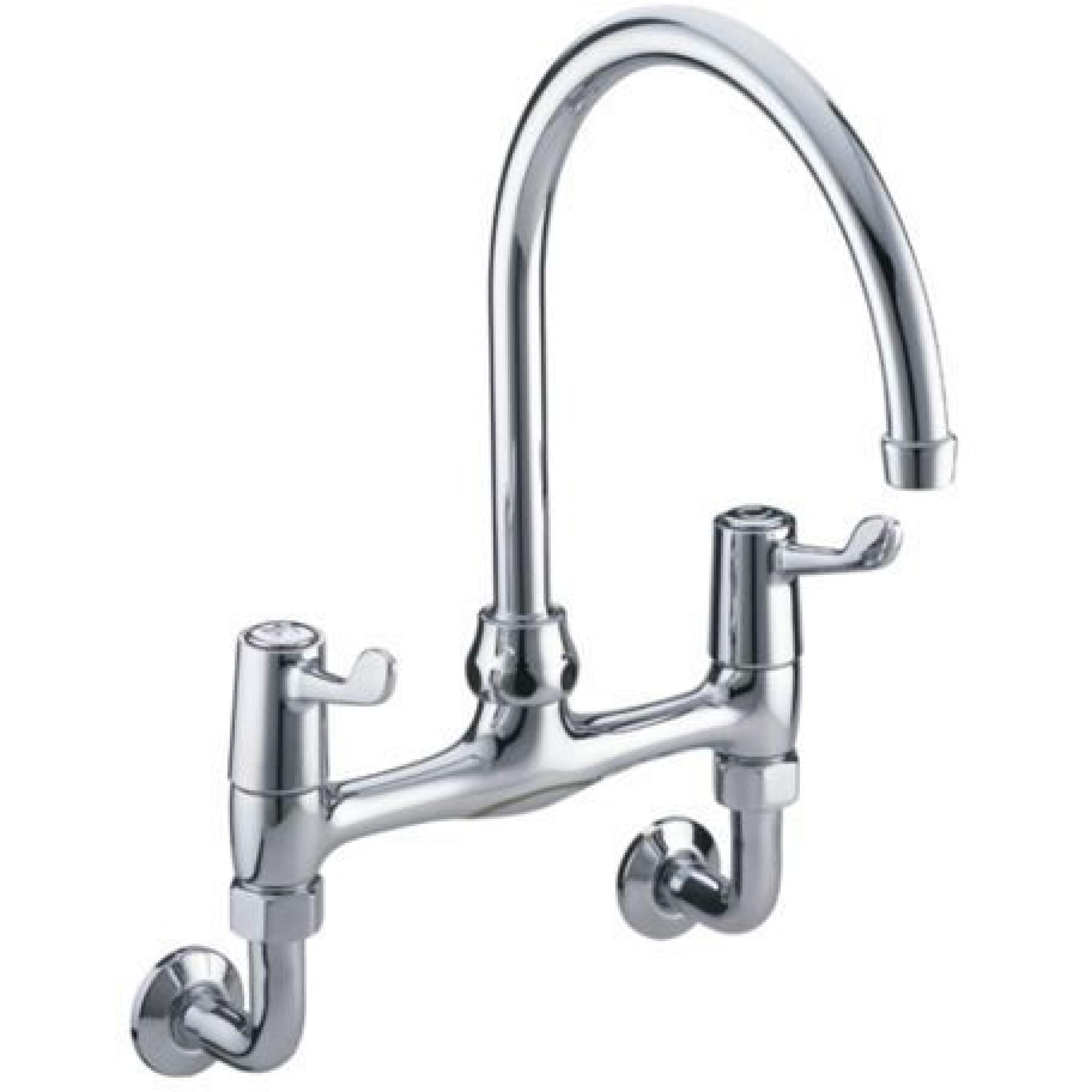 Bristan Lever Wall Mounted Bridge Sink Mixer With 6" Levers