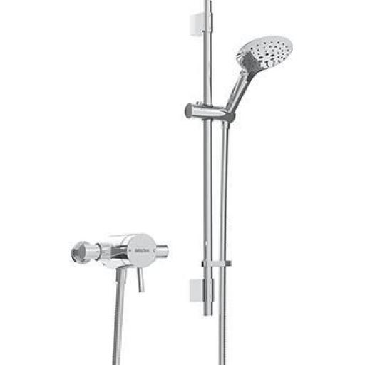 Bristan Prism Thermostatic Exposed Single Control Shower Valve With Adjustable Riser Kit