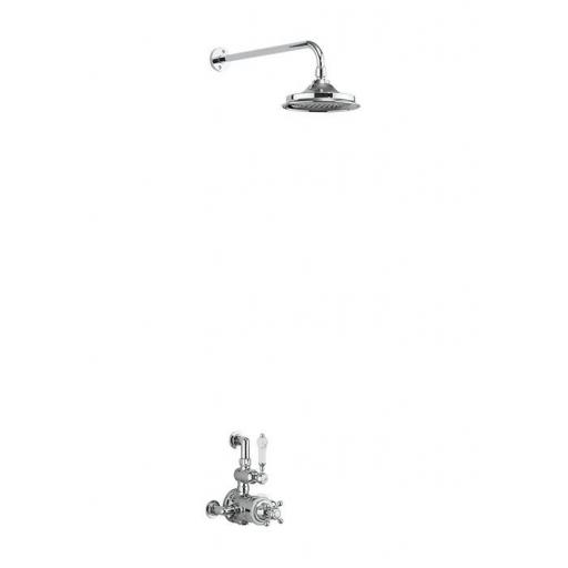 Burlington Avon Thermostatic Exposed Shower Valve Single Outlet with Fixed Shower Arm with 9 inch rose