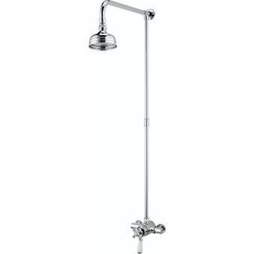 Bristan Regency Thermostatic Exposed Dual Control Mini Valve Shower And Rigid Riser