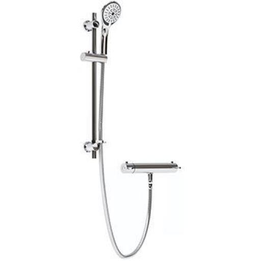Bristan Prism Thermostatic Exposed Cool Touch Bar Shower With Riser Kit, Multi-Function Hnadset And Fast Fit Connections