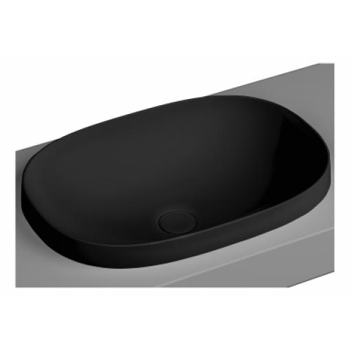 Vitra Frame Oval Countertop Washbasin, Black
