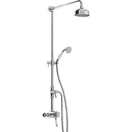 Bristan Thermostatic Exposed Dual Control Shower Valve With Diveter and Rigid Riser Kit