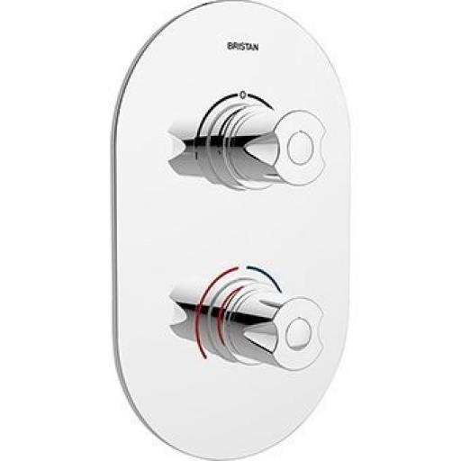 Bristan Thermostatic Recessed Dual Control Shower Valve With Integral Two Outlet Diverter