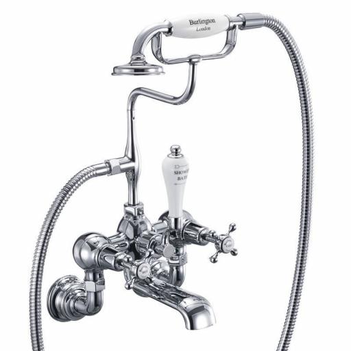 Burlington Claremont bath shower mixer - wall mounted