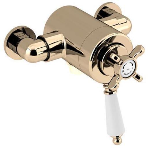 Bristan Thermoststic Exposed Dual Control Shower Valve- Gold