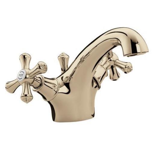 Bristan Colonial Basin Mixer With Pop Up Waste-Gold