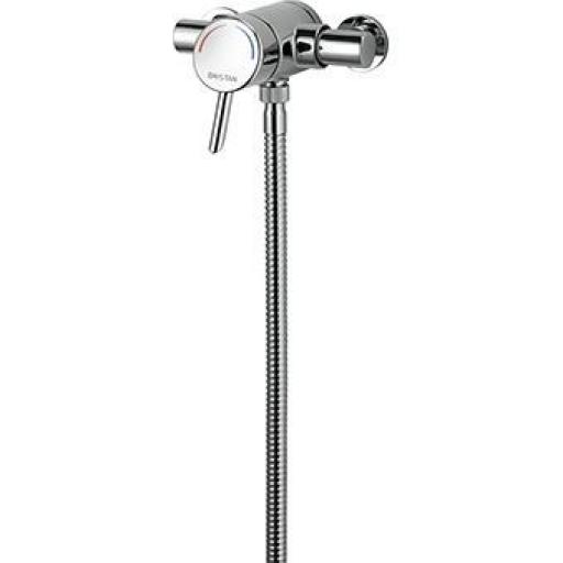 Bristan Thermostatic Exposed Single Control Mini Valve With Adjustable Riser Kit And Single Function Handset