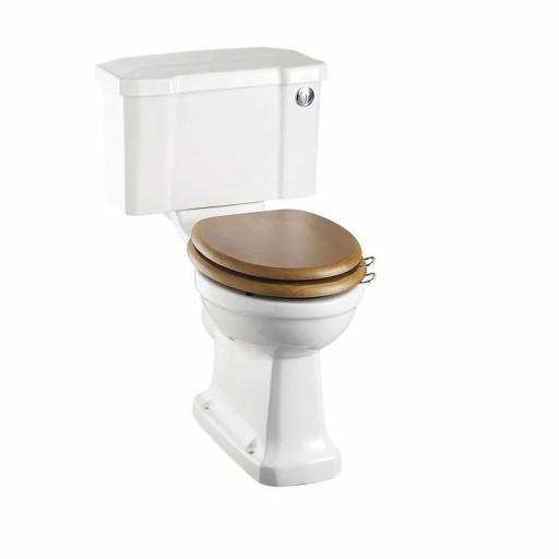 Burlington Rimless close coupled WC with 520 front push button cistern