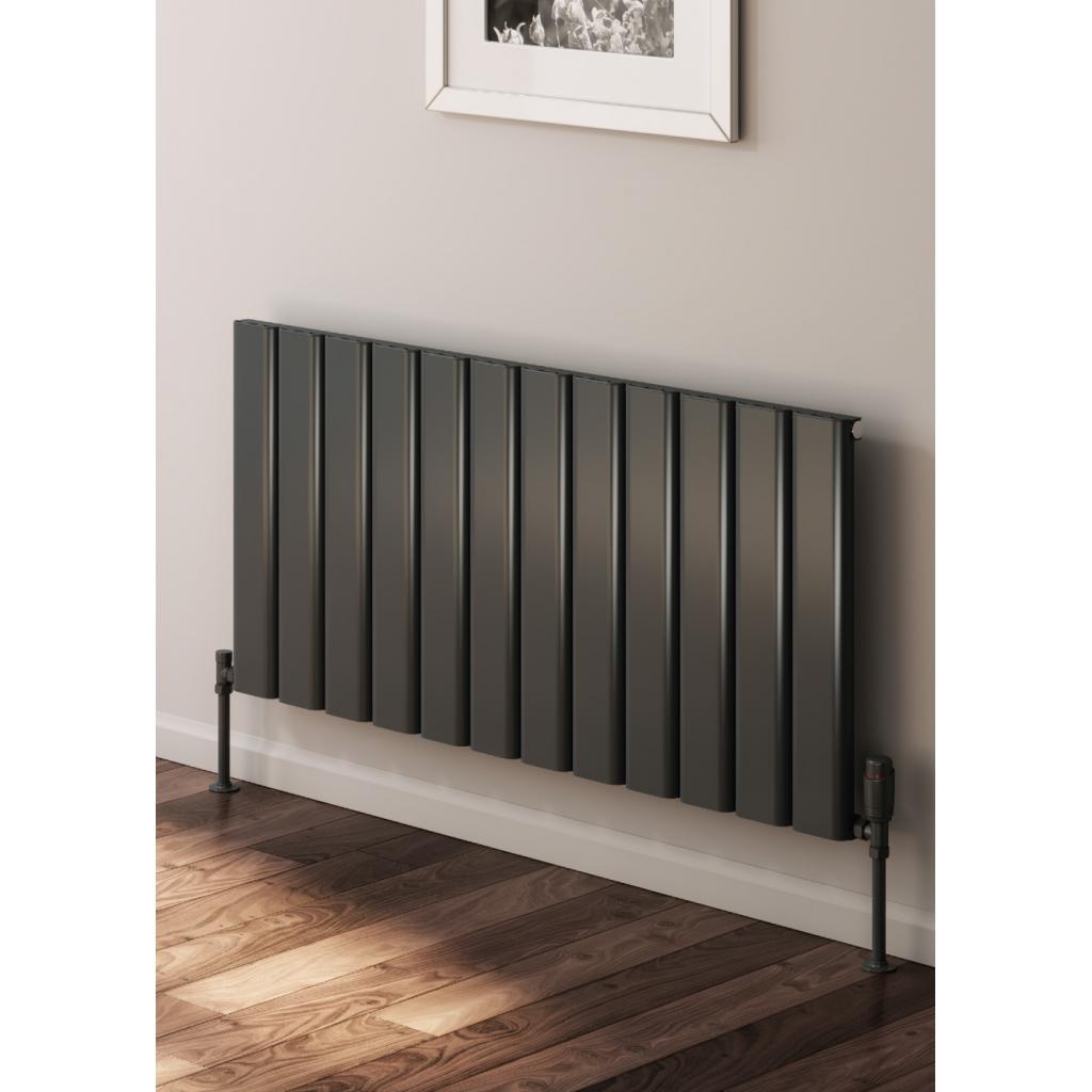 Reina Radiator Vicari Double Anthracite Horizontal 600 x 1200mm